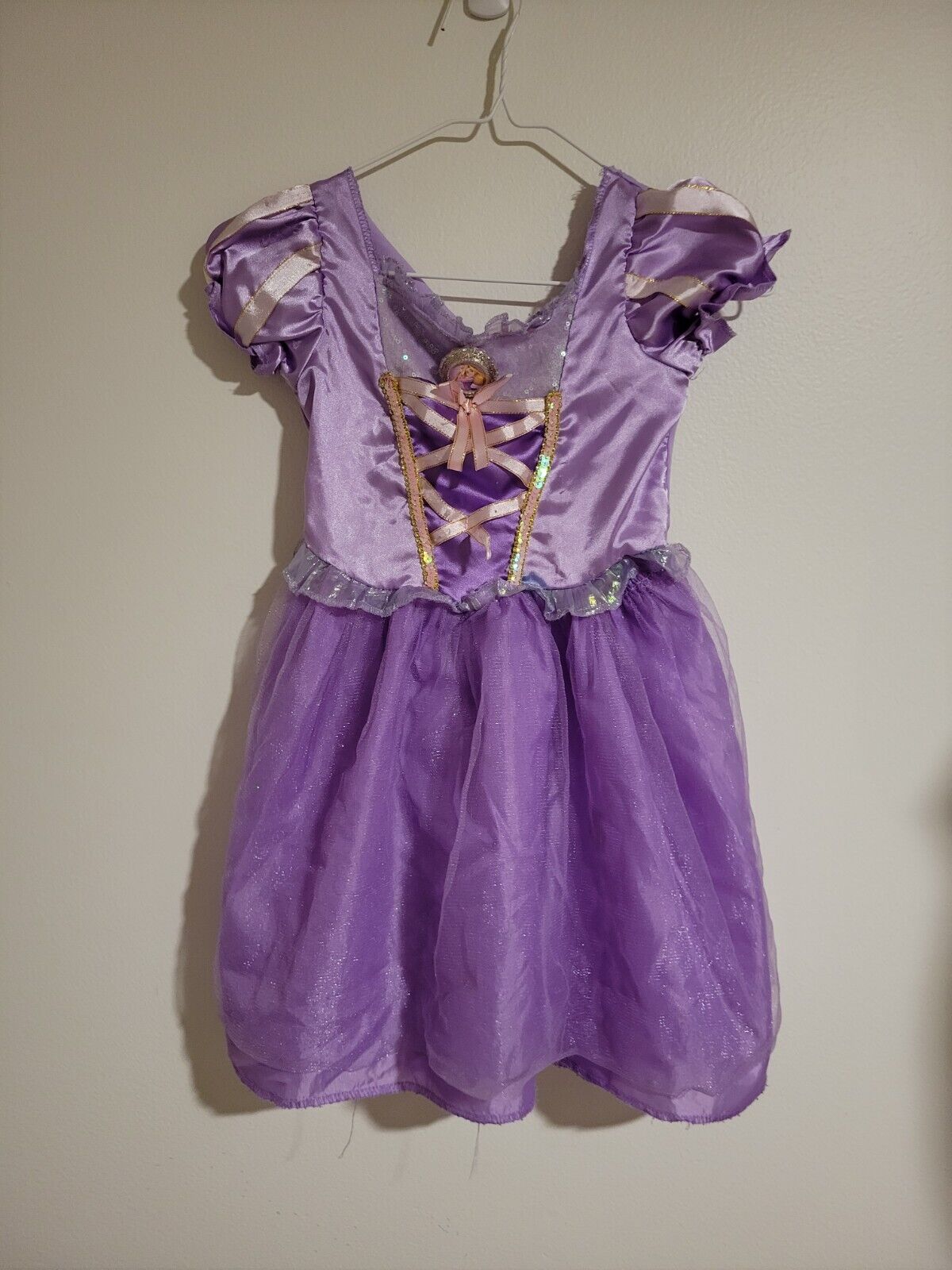Disney Princess Rapunzel Costume Gown Dress Tangled Small Dressup Cosplay Elsa