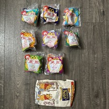 Vintage 1999 McDonald's Disney Winnie The Pooh Soft Toy Clips Complete Set Of 8