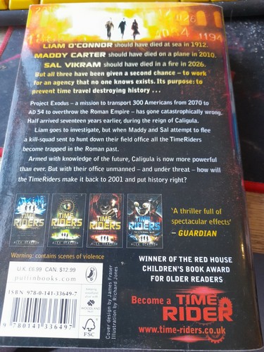 TimeRiders: Gates of Rome (Book 5) by Alex Scarrow (Paperback, 2012) bd - Imagen 2 de 4