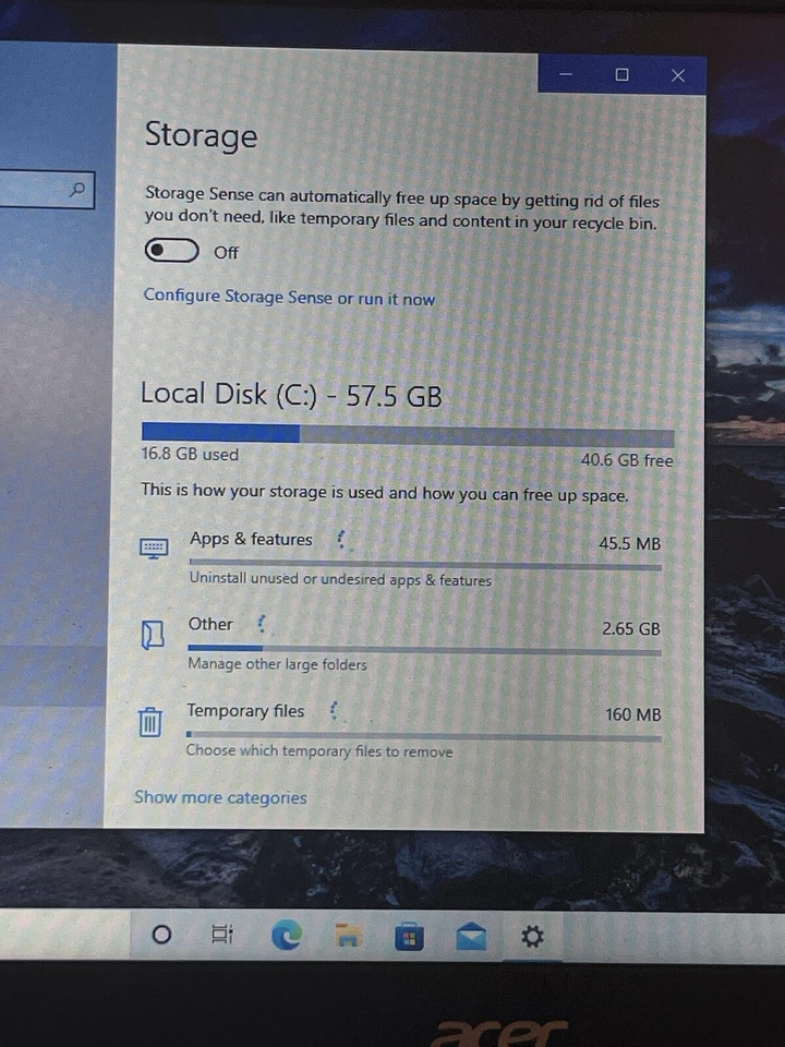 Aspire One 1-431 Signature Edition Intel(R) Celeron(R) 1.6ghz d RAM 2.00 GB - Imagem 3 de 4