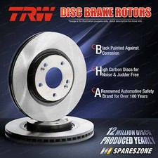 2x Front TRW Disc Brake Rotors for Hyundai Sonata NF Tiburon GK Tucson JM