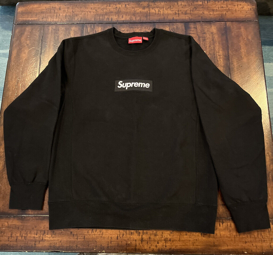 FW18 Supreme Box Logo Crewneck Black Size Medium (M) | eBay