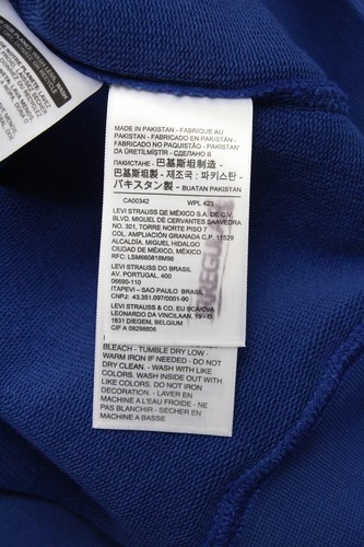 LEVI's Relaxed Sweatshirt Men's SMALL Pullover Crew Collar Logo Blue - Picture 8 of 11