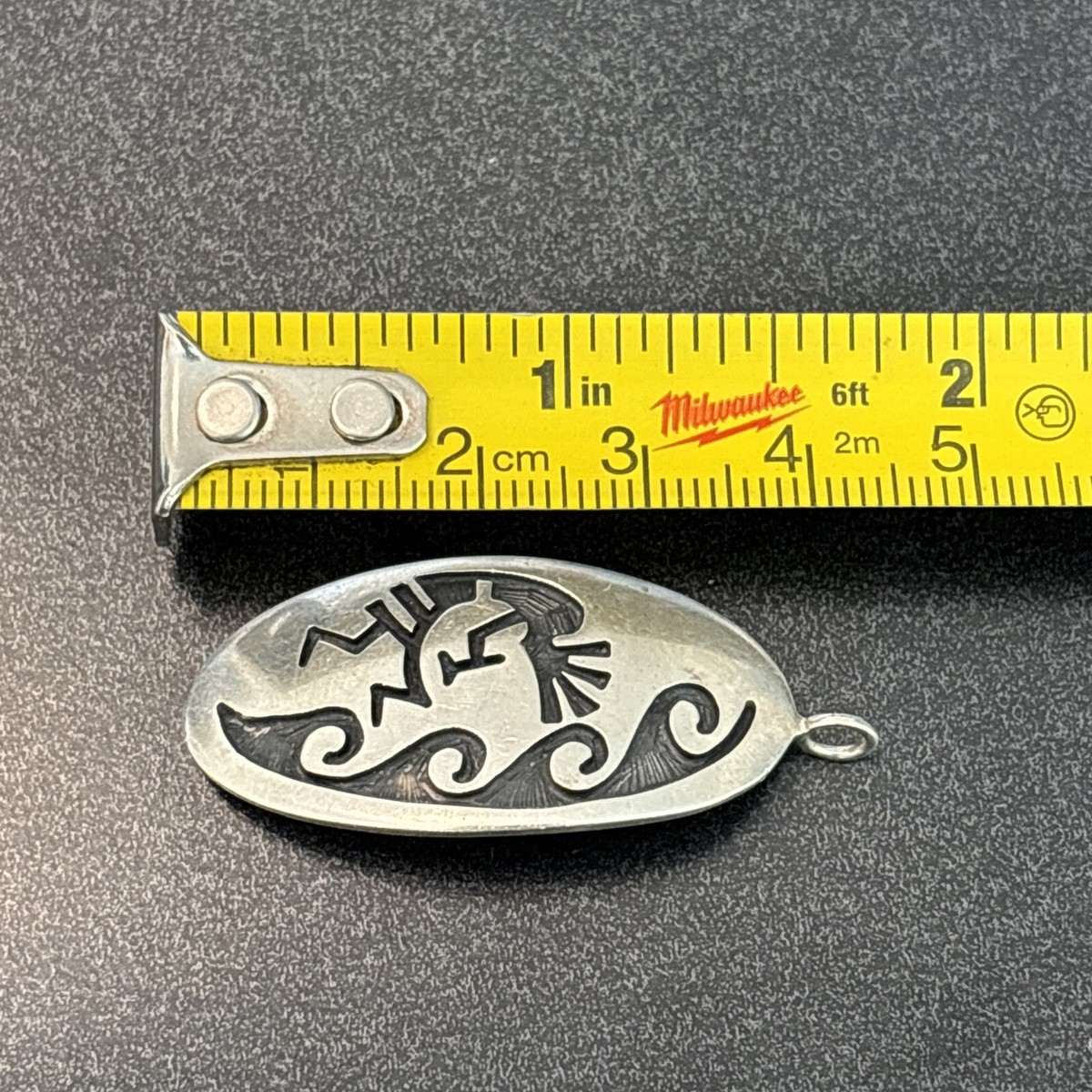 Lewis Quiyo Hopi Vintage Pendant Sterling Silver Overlay Lewis Quiyo Hopi Vintage Pendant Sterling Silver Overlay