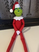 Christmas Red Grinch Elf Doll Tree Decor Halloween Xmas Party Ornament US