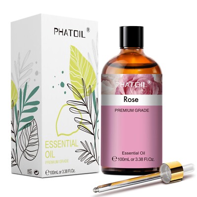 100ml Reines,Ätherische Öle Rosenöl Aromatherapie Duft für Diffusor,Massage,DIY
