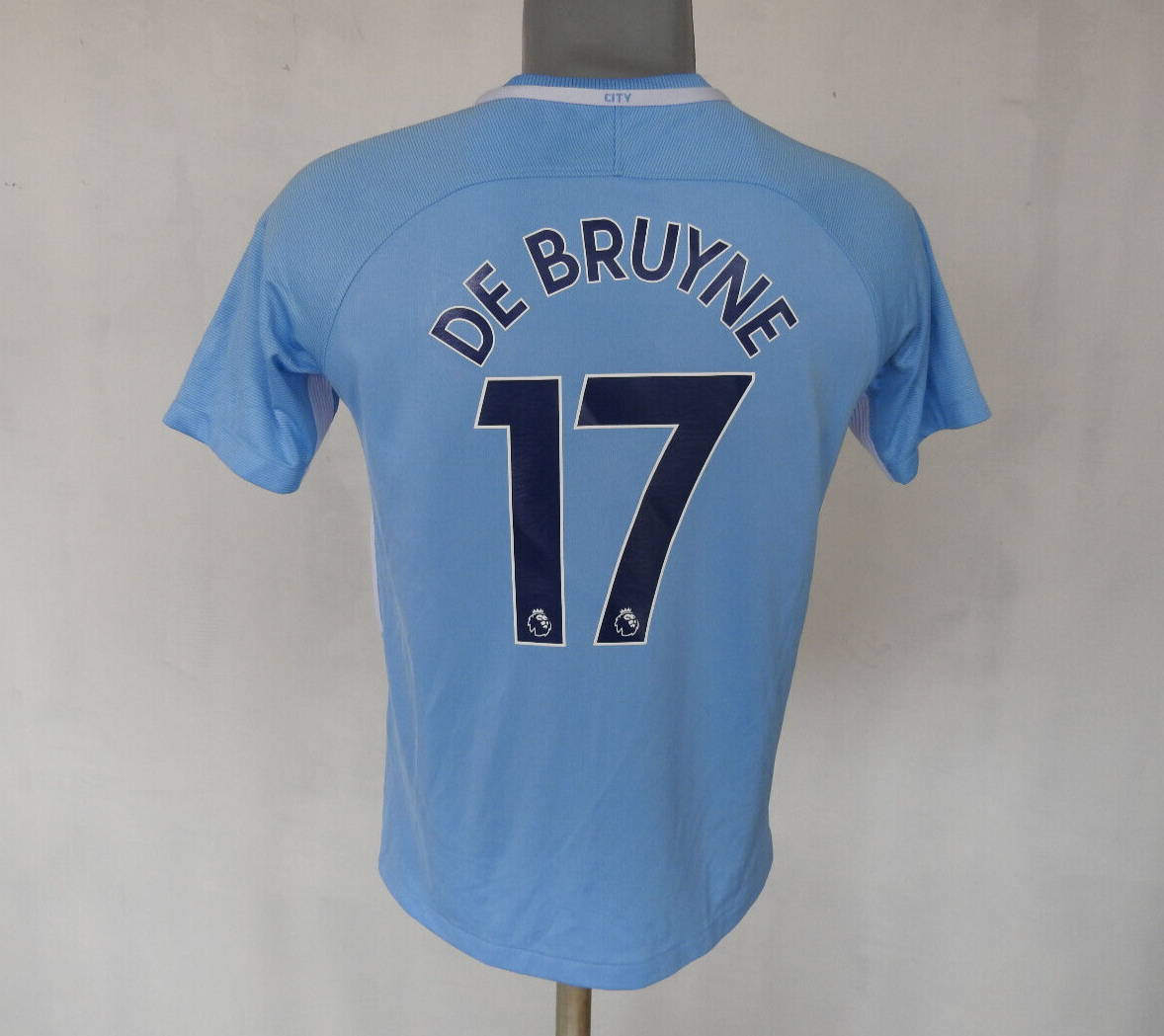 Manchester City 2017 Home Jersey #17 De Bruyne Nike Blue Manchester City 2017 Home Jersey #17 De Bruyne Nike Blue