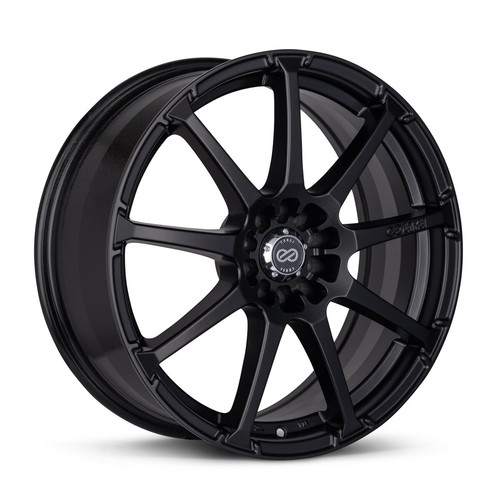 16x7 +45 Enkei EDR9 4x100/4x114.3 Black Paint Wheels (Set of 4) - Picture 1 of 2