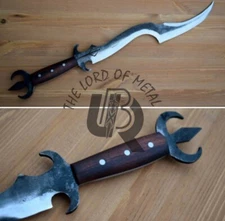 UBR CUSTOM HANDMADE HIGH CARBON STEEL HUNTING VIKING SWORD WITH LEATHER SHEATH