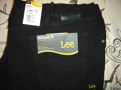 lee double black jeans