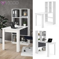 Schreibtisch Gael Weiß Computertisch Mit Ablage Regal Raumteiler BüRotisch Vicco
