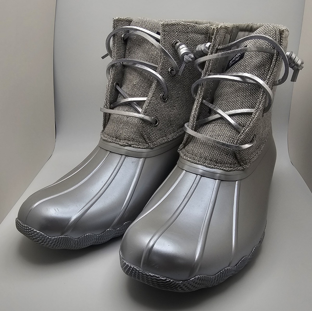 Sperry Kids Footwear Saltwater Boot Rain, Grey, 3 US Unisex  display picture 2