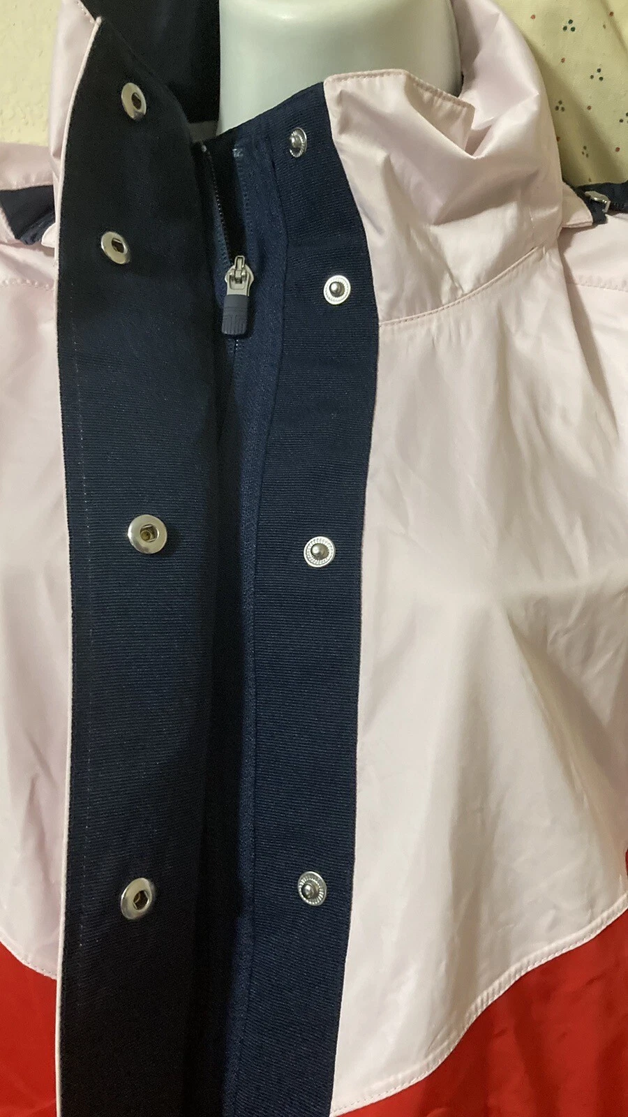 NUOVO parka con cappuccio oversize Tory Burch multicolore taglia M