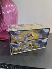 PRETTY Cardboard Trinket Box W/2 Drawers - Choose your favorite FREE SHIPPING!