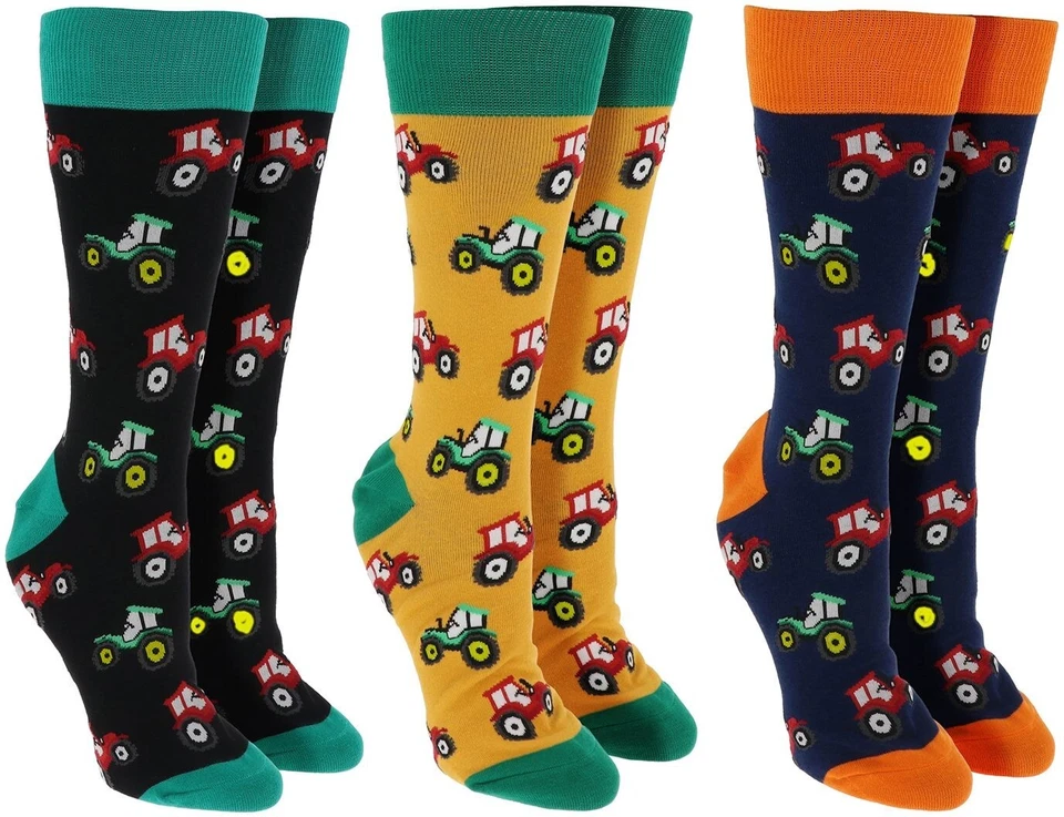 Tractor Cotton Socks One Size GIFT Sock Society