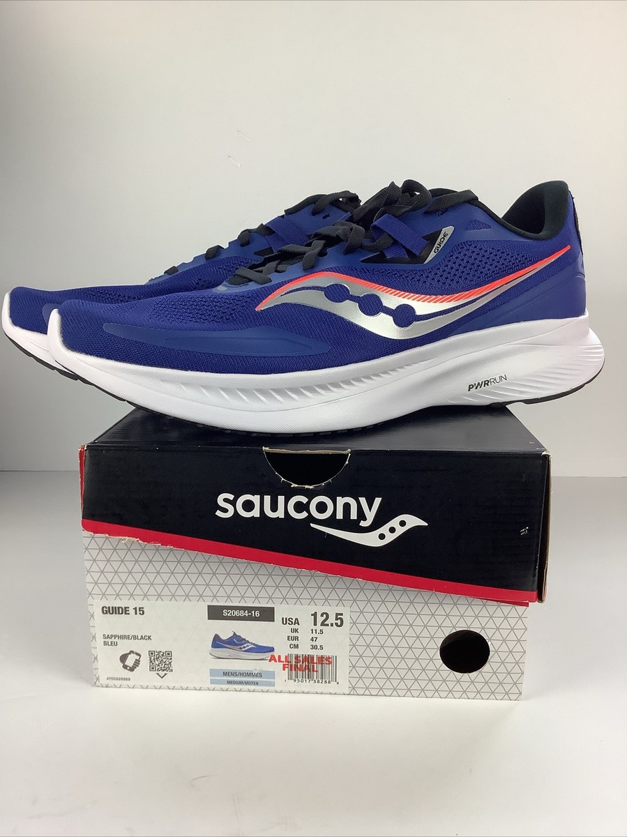 Size 13 - Saucony Guide 15 Mens Saphhire/Black S20684-16 Saucony Mens Guide 15 S20684-16 Blue Running Shoes Sneakers  main image 3