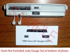 1966 CHEVROLET NOVA SS stock version GAUGE FACES for 1/25 AMT kits—PLS READ DESC