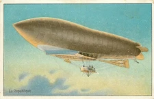 Tuck Embossed Aviation Postcard 406; La Republique French Semi-Rigid Airship 