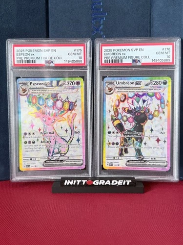 Espeon and Umbreon Premium Figure Collection Sequentially Graded PSA 10 Rare 💎