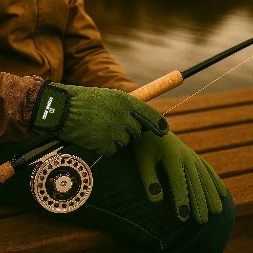 Mens Neoprene Gloves Grip Palm Fishing Hunting Lightweight Outdoor Adjustable