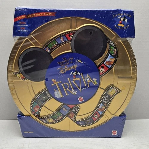 Vintage 1997 The Wonderful World of Disney Trivia Game Tin Family Mattel NEW!