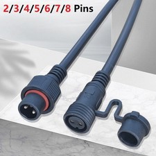 IP68 Waterproof Electrical Cable Connector Socket 2-8 Pins With Dust Cover Type