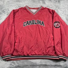 Vintage South Carolina Gamecocks Windbreaker Jacket Mens Large Red Football NCAA