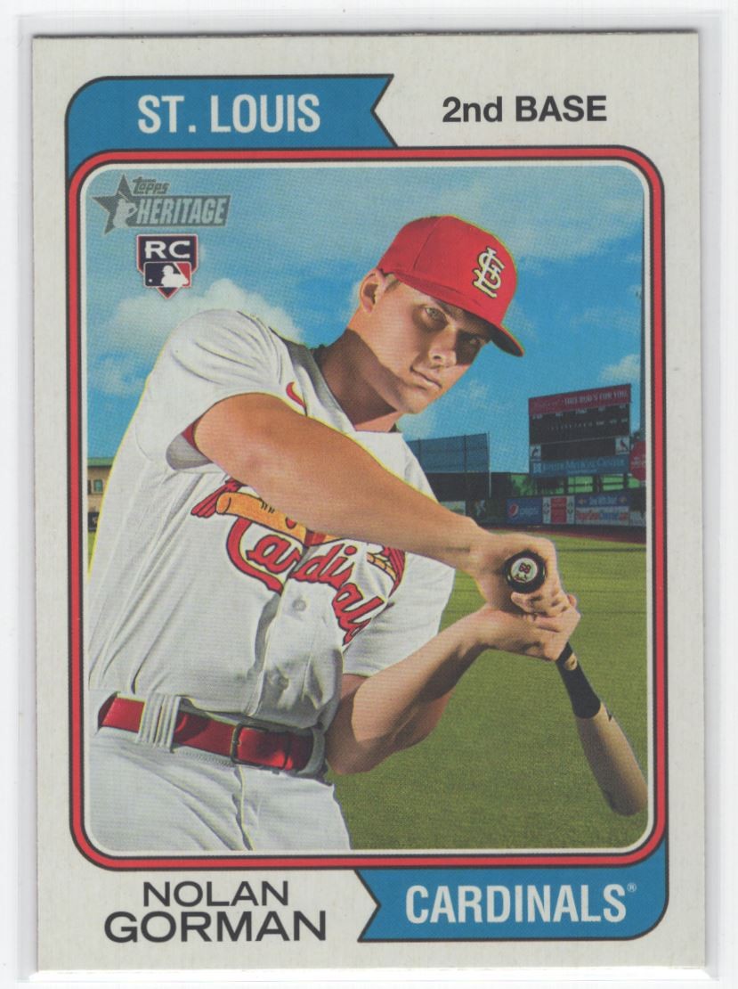 2023 Topps Heritage Nolan Gorman Rookie St. Louis Cardinals #19