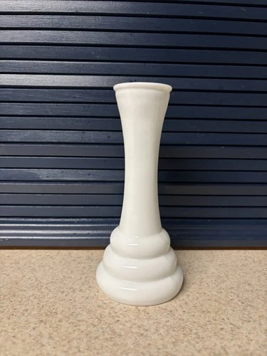 Vintage Milk Glass Bud 6” Vase by Randall Pedestal Bottom
