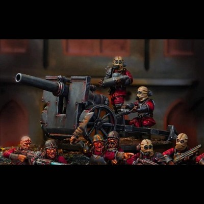 Wargames Atlantic: The Damned Heavy Artillery | 28mm Towed Cannon + 4 Crew