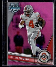 2023 Bowman University Chrome #109 Julian Fleming Pink Refractor