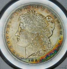 Rainbow Tone__1885-O__MS 63__Morgan Silver Dollar__PCGS, Unc Coin