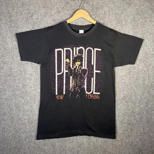 Prince Shirt Mens XL Black 80s Prince And The Revolu 1980s vintage concert t-shirt, vintage, size XL, single stitch, B+ condition