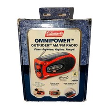 Coleman Omnipower Outrider Wind-up Solar Power Radio Portable AM FM Camping NEW