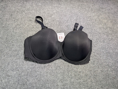 Primark Black Underwire Padded Multiway Bra 38E Hook&Eye Full Coverage Push-Up
