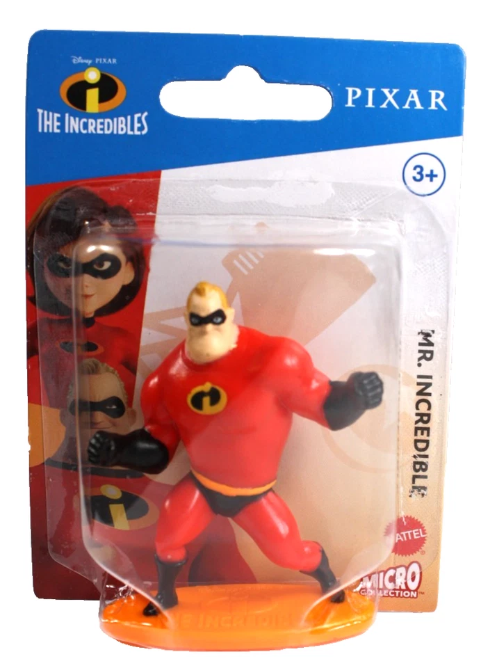 Mattel Micro Colección Disney Pixar Los Increíbles Juego de 4 Nuevos Toppers para Pasteles Foto 4 de 4