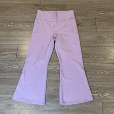 Under Armour Ribbed Flare Leggings Women’s M Pink High Waist Yoga Athleisure
