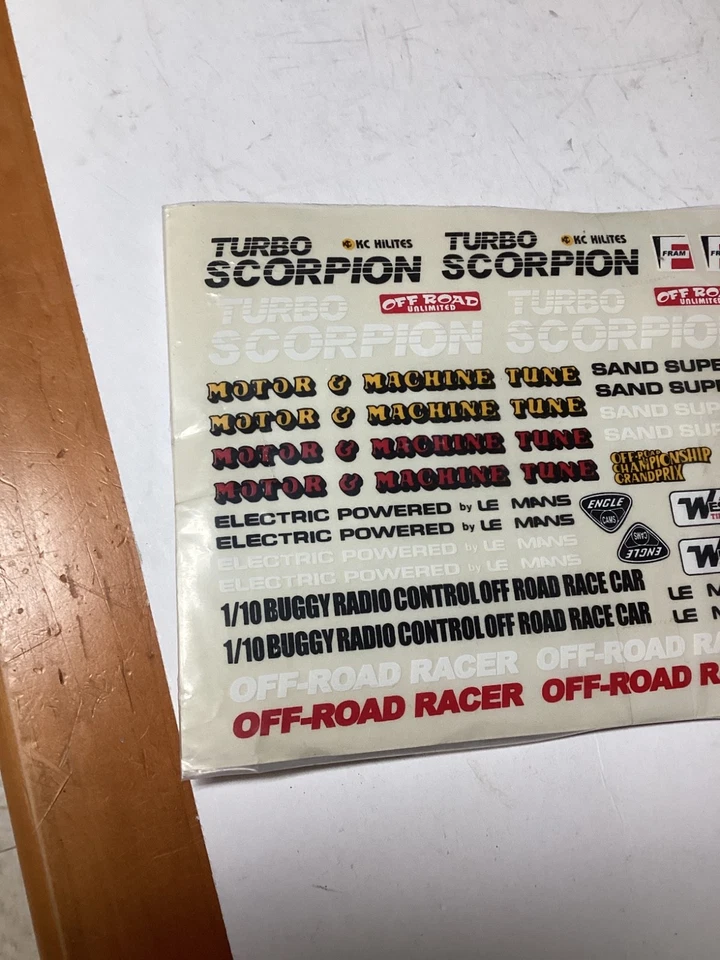 CALCOMANÍAS VINTAGE KYOSHO TURBO SCORPION Foto 4 de 4