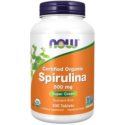 NOW Foods Supplements, Organic Spirulina 500 mg with Vitamins, Minerals and ...