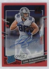 2023 Panini Clearly Donruss Red Auto 2/49 Luke Schoonmaker #73 Auto 3c2