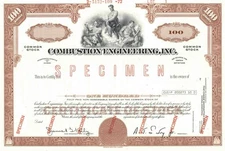 Combustion Engineering, Inc. - Specimen Stock Certificate - Specimen Stocks &