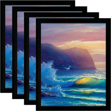 Black 18x24 Picture Frames, Set of 4 for Wall Gallery Display