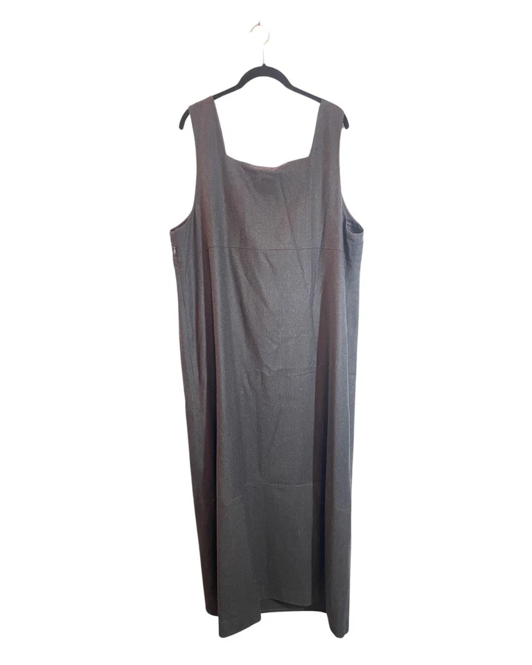 Maxi Vestido Gris Mezcla Lana Garnet Hill Para Mujer Talla 18  Foto 2 de 4