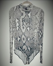 Forever 21+ Snake Animal Print Long Sleeve Turtleneck Bodysuit Women’s 3X
