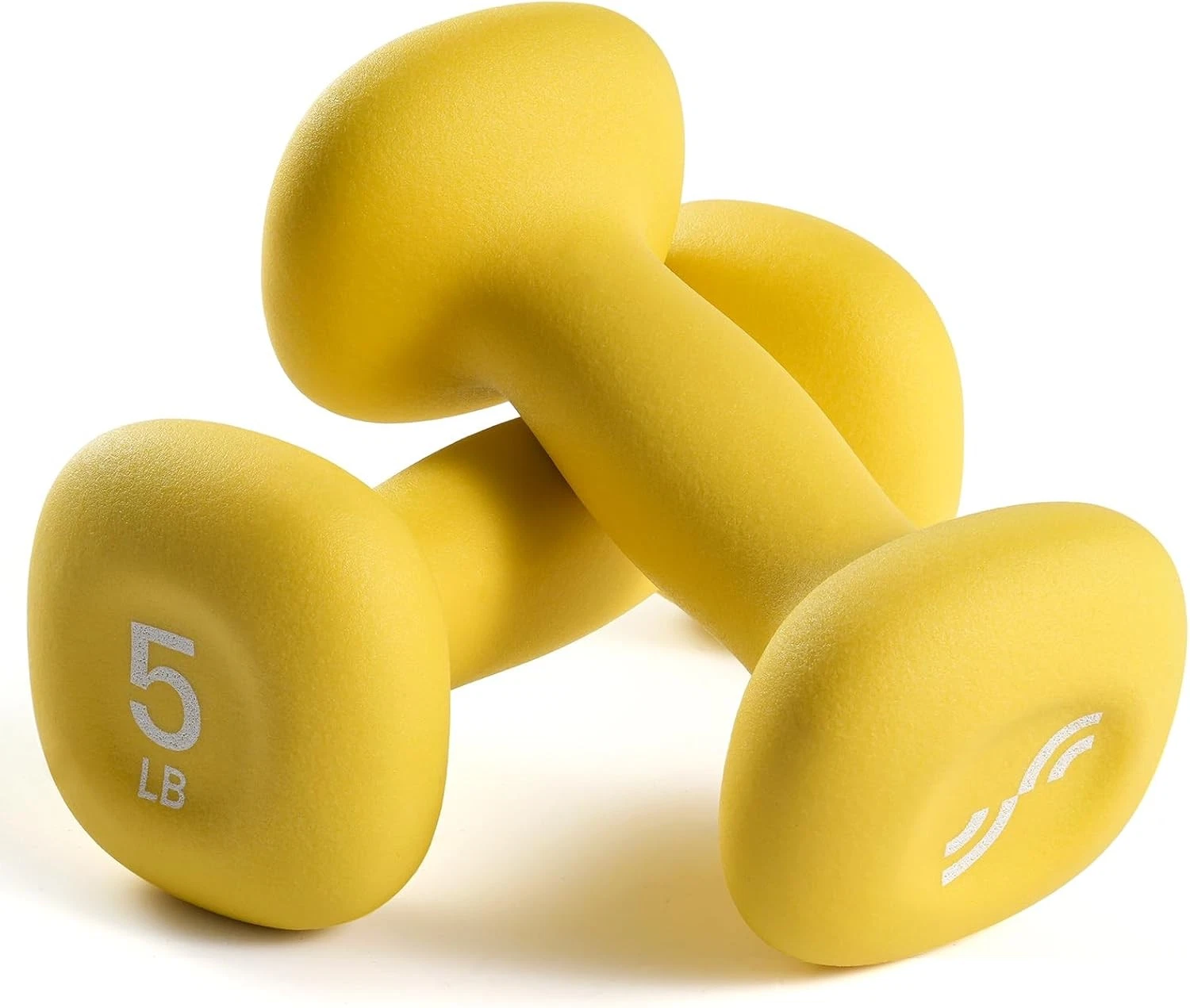 Neoprene Dumbbells Set of 2 5lb Hand Weights Women Non-Slip Ergonomic