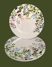 NEW Mikasa Tivoli Garden Set of 4 Salad Plates 9" Bone China White MIKASA Plate