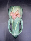 Roseville 1297-8 Green Zephyr Lily Wall Pocket
