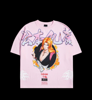 Civil Regime X Bleach Large Rangiku's Chaos 199X Oversized tee in Baby Pink