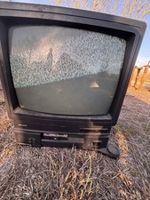 Sharp 19VT-25 CRT TV with Built-In VHS Player Vintage Television