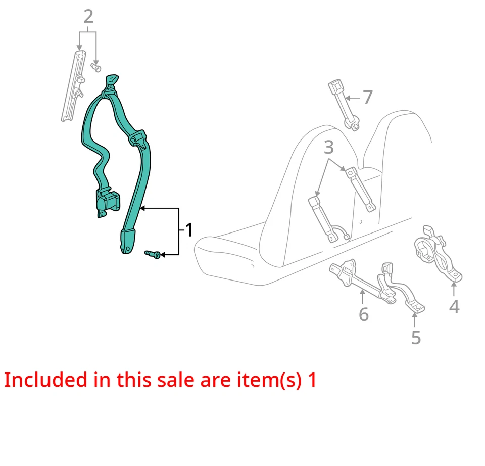 Cinturón de seguridad cabina delantera plus 4 puertas asiento con canastilla para 04-10 MAZDA B-4000 1903534 Foto 4 de 4